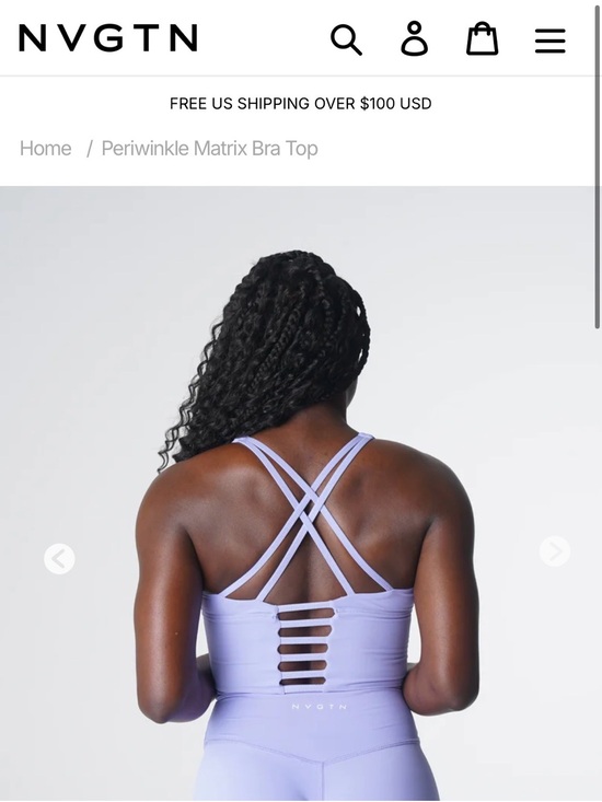 NVGTN Other - NVGTN Periwinkle Strappy Matrix Sports Bra